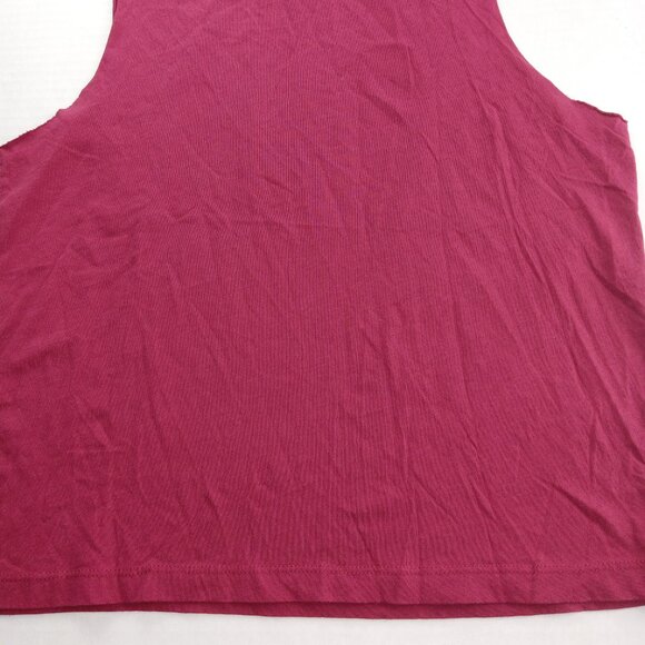 Chaser Women's Cotton Jersey Classic Muscle Tank Top Size Small Marsala Red - Picture 3 of 5